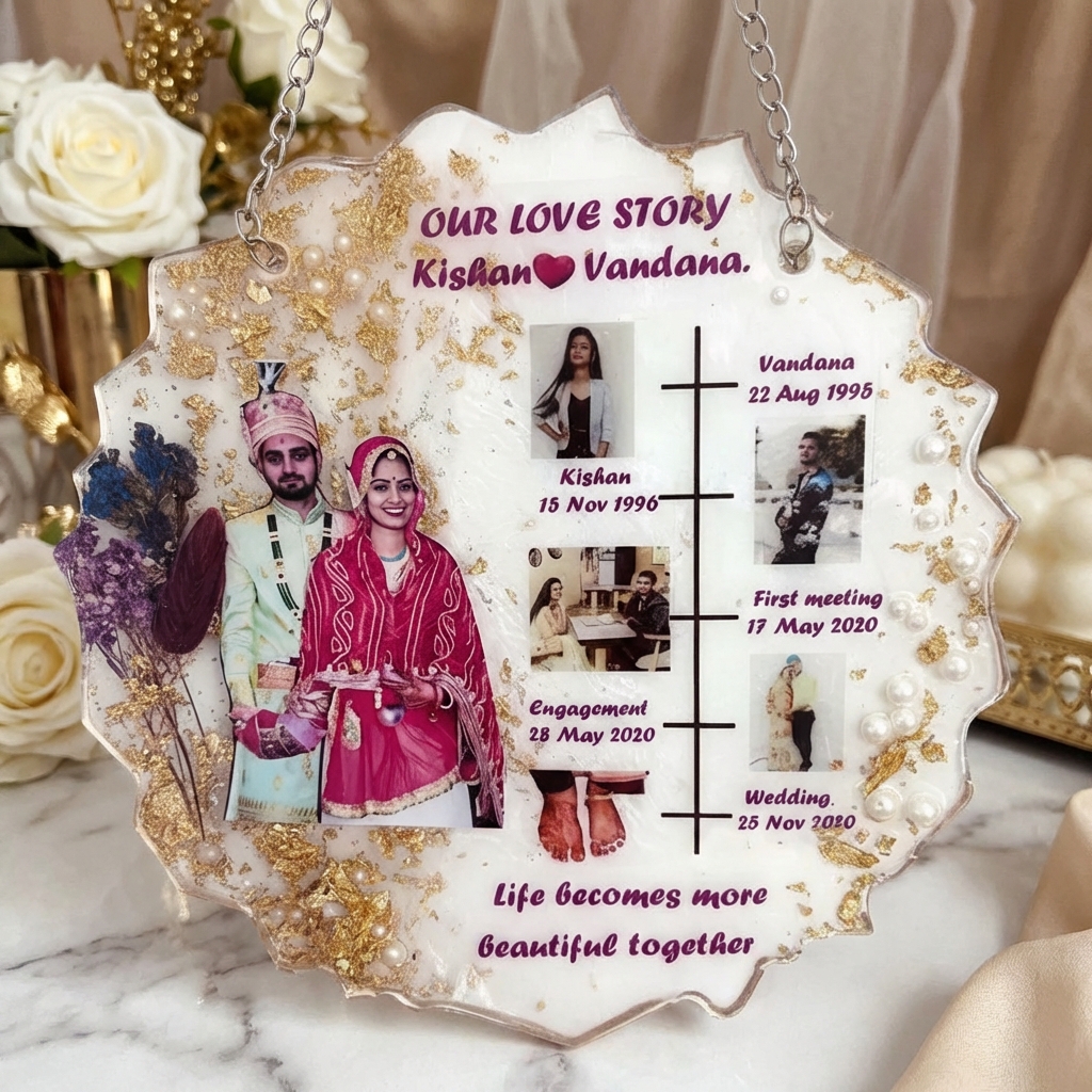 Personalized Resin Photo Frame | Custom Photo Gift for Couples & Family | Unique Gift for Couples, Family & Friends