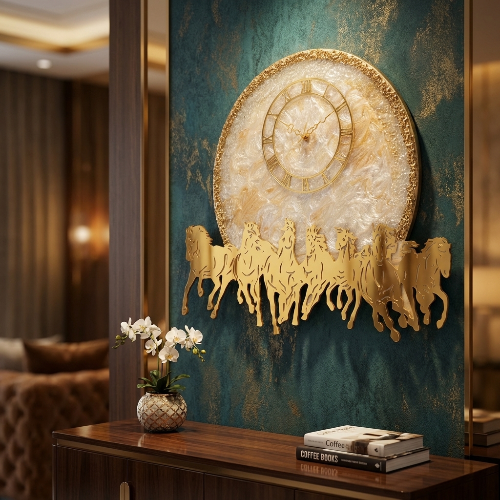 Vastu Collections Resin Wall Decor pink gold handmade luxury wall art